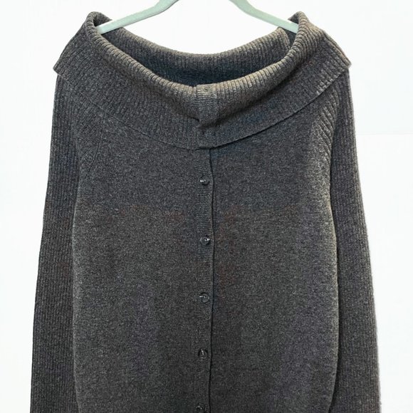 Cashmere Marilyn Neck Cardigan Sweater Size M - Picture 4 of 6